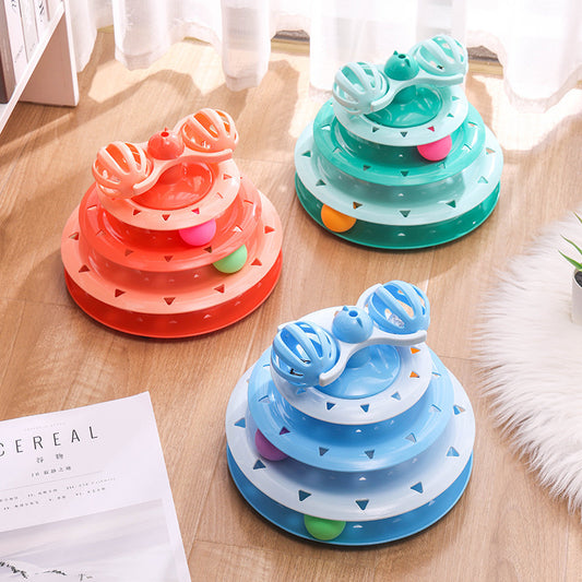 4-Layer Interactive Cat Turntable Toy