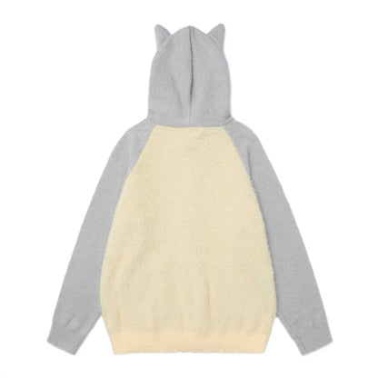 Cat Jacquard Cat Ear Sweater