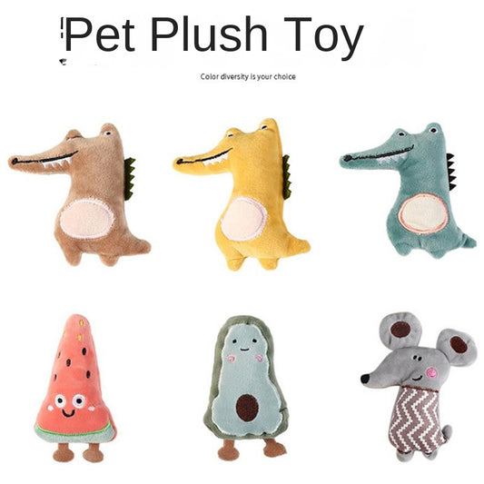 Catnip-Filled Cartoon Plush Cat & Dog Toy